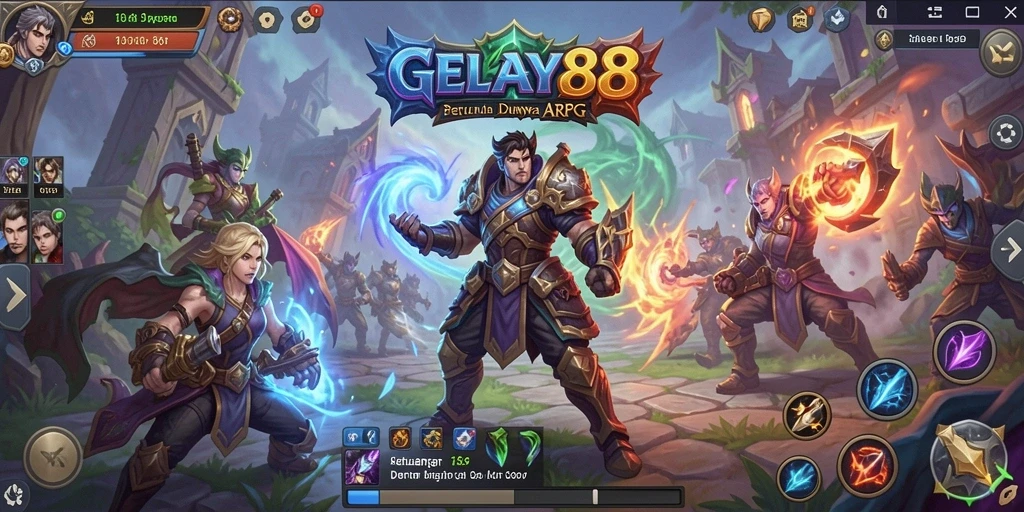 Tampilan gameplay seru dalam dunia fantasi GELAY88.