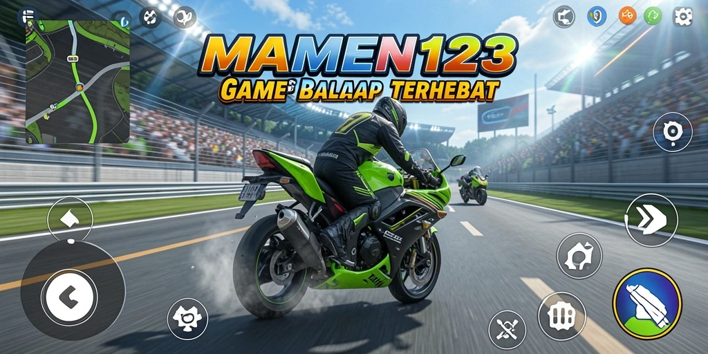 Tampilan gameplay MAMEN123 yang penuh aksi dan kecepatan.