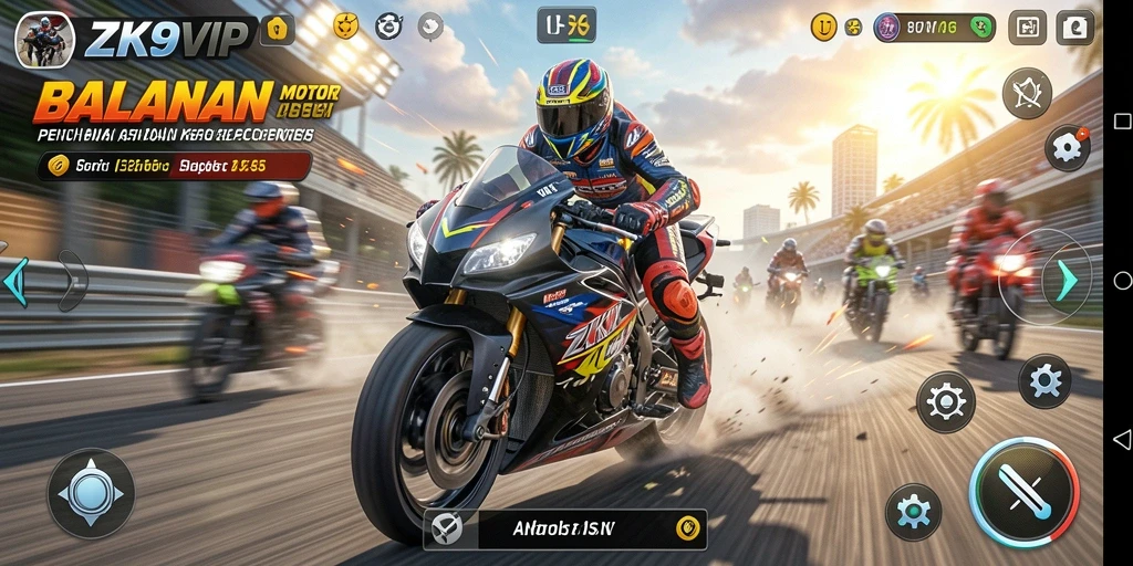 Gameplay seru balapan motor di ZK9VIP dengan grafis menakjubkan.
