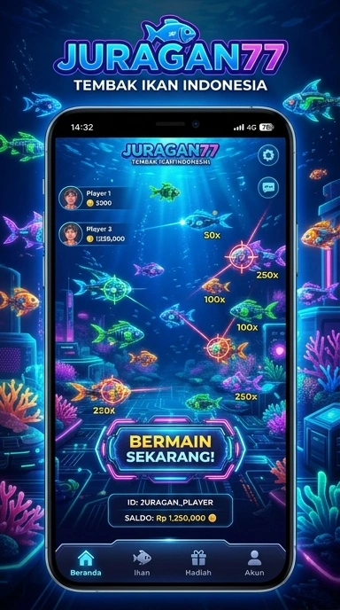 Tampilan utama aplikasi juragan77 dengan berbagai kategori aplikasi.