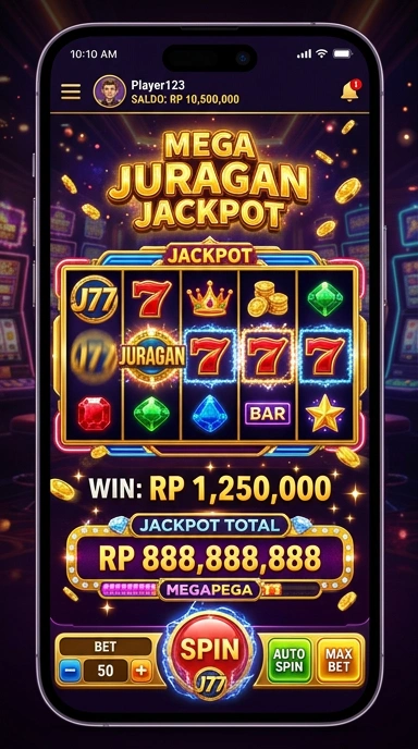 Antarmuka pengguna yang bersih dan intuitif dari juragan77.